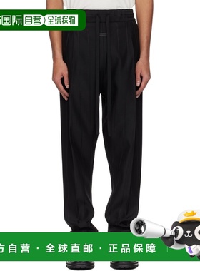 1h可退 潮奢 essentials fear of god 男士 黑色 Pinstripe Draws