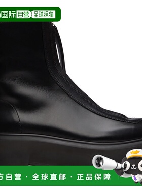 1h可退 潮奢 The Row 女士 黑色 Zipped I 踝靴 F1144L64RBlack