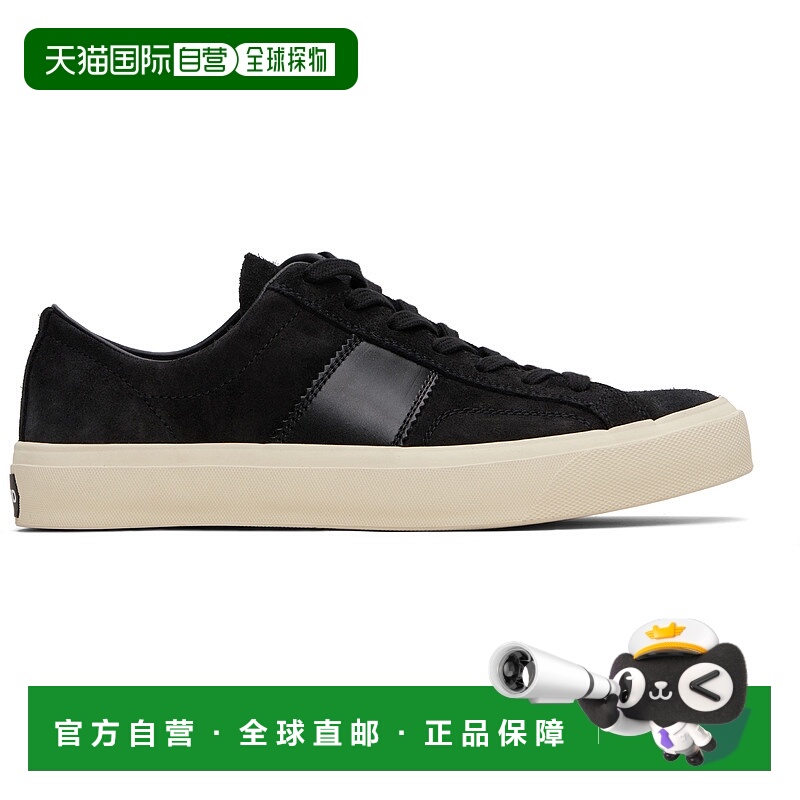 1h可退 潮奢 Tom Ford 汤姆 福特 男士 黑色 Suede Cambridge 运