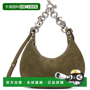 1h可退 潮奢 off-white 女士 卡其色 Hemisphere Suede 单肩包 OW