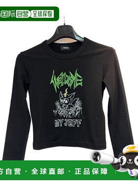 WE11DONE 男士卫衣 WDTT125774WBK SS2025 圆领长袖黑色针织衫