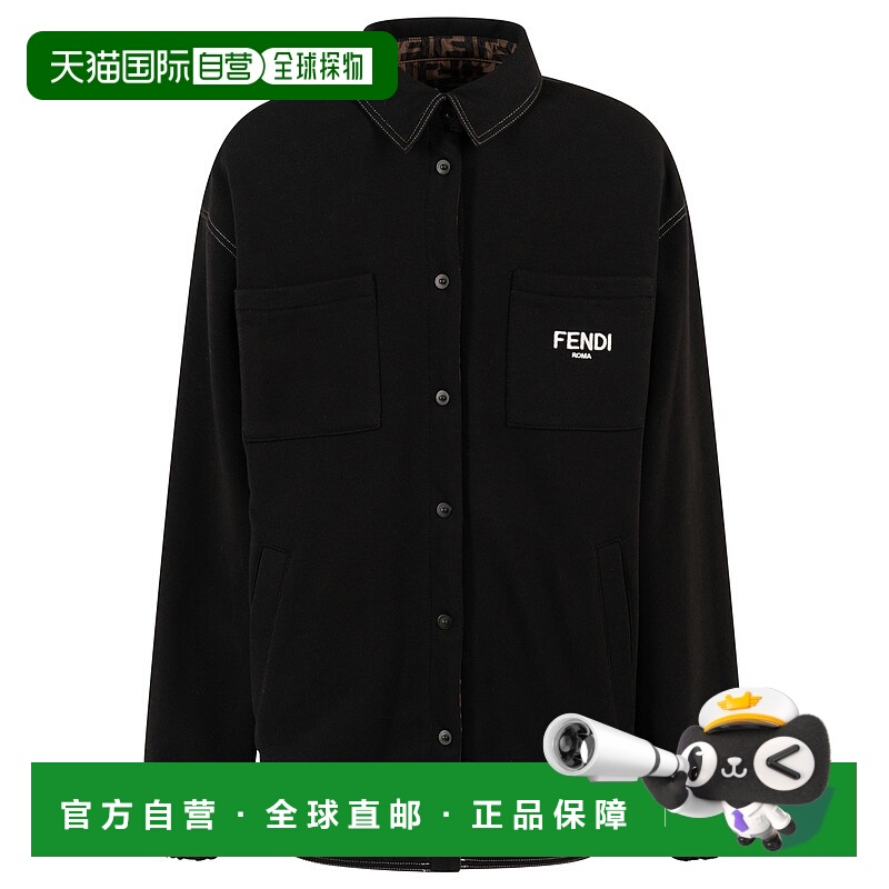 1h可退 潮奢 Fendi 芬迪 男童 双面衬衫式休闲夹克童装 JUA129AJ2