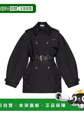 GANNI 女士外套 W08936470099 AW2025 黑色 Short double-breaste