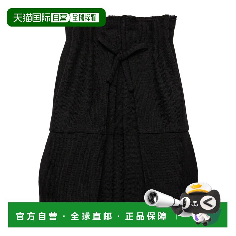 PRADA 女士半身裙 P3Q62G18DESOOOF0002 CO 黑色 短款人字形羊毛