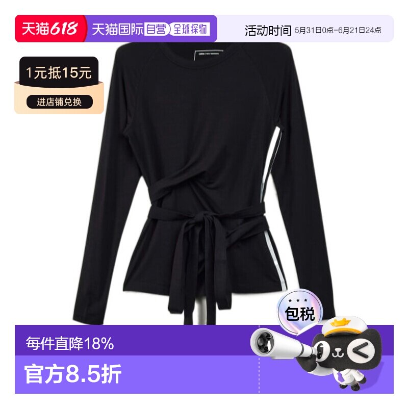 1h可退 Y-3 女士外套 JD6003 AW2025 黑色 长袖T恤