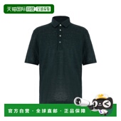 深色绿色亚麻Polo衫 1h可退 F770UF352A9 杰尼亚 男士 潮奢 zegna