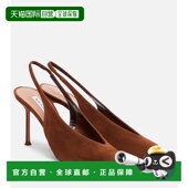 潮奢 AQUAZZURA 1h可退 女士 Voltaire 绒面革露跟浅口鞋