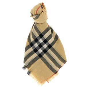 Check 香港直邮BURBERRY wool 花色 SS2026 女士围巾 8122127SAND