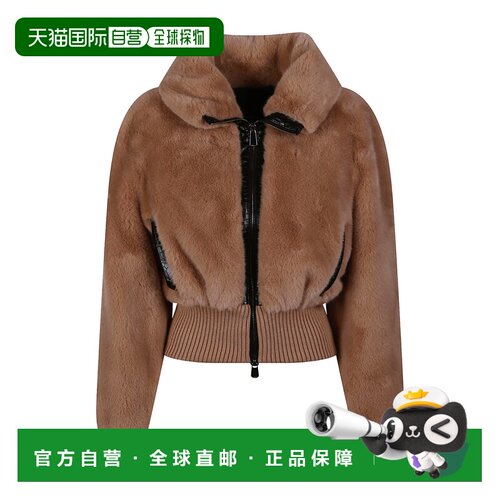 PINKO 女士西服 107040A3E7C73 AW2026 棕色 人造毛皮飞行员夹克
