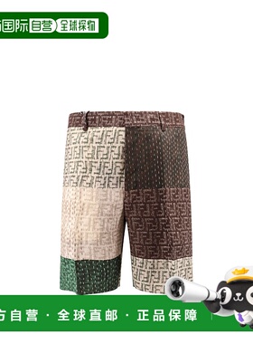 FENDI 男士短裤 FB0821AU73F1RFY AW2025 花色 Patchwork bermuda