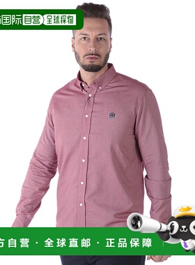 KENZO 男士衬衫 1LD5CH400ROSRED SS2022 粉红色刺绣 长袖衬衫