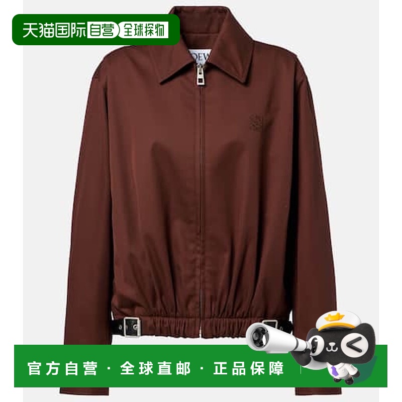 1h可退 潮奢 LOEWE 罗意威 女士 束带棉质真丝斜纹布套头上衣