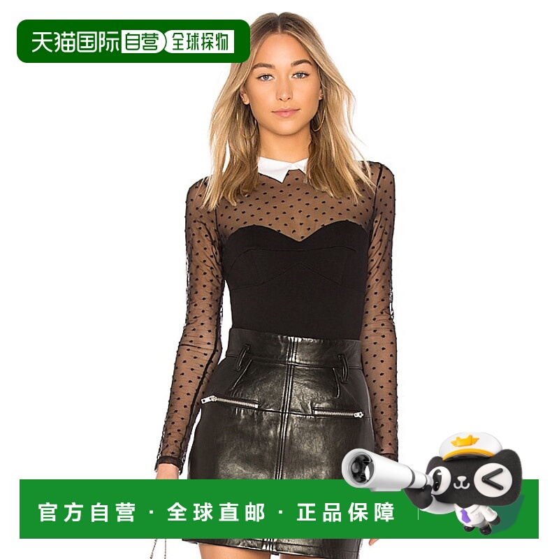 1h可退 潮奢 Fleur Du Mal 女士 带领圆点薄纱连体衣 BS0033