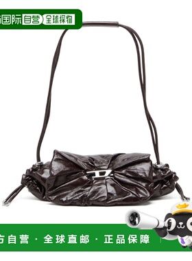 DIESEL 女士单肩包 X10331P1003T2267 AW2025 黑色 Scrunch-D S-S