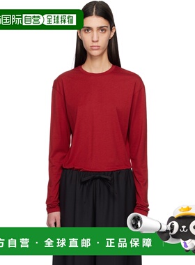 潮奢 toteme 女士 红色 Classic 长袖 T 恤 261WRT0588FB0419