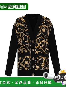 BALMAIN 女士针织毛衣 FF1KO004KI62EAD AW2025黑色 长袖开衫