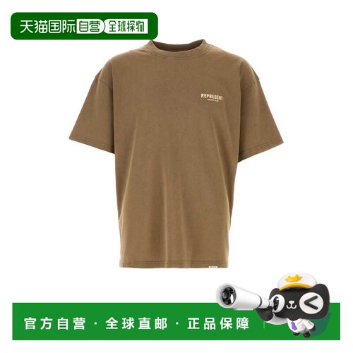 Represent 男士T恤 OCM4111416 SS2026 棕色 圆领T恤支付后1h可退