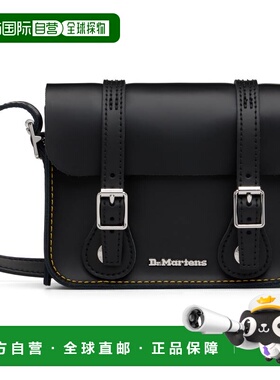 潮奢 Dr. Martens 马丁大夫 女士 黑色 7 Inch Leather 单肩包 AB
