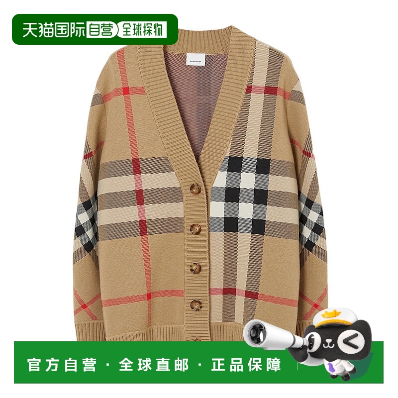 1h可退 burberry 女士 针织衫羊毛开衫长袖博柏利
