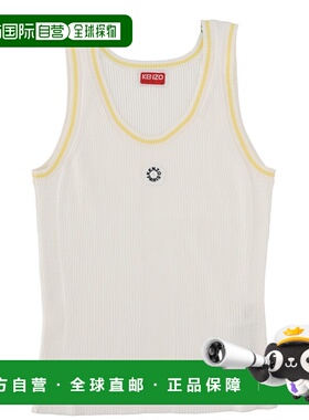 KENZO 女士T恤 FG52TO6303LM02 SS2026 白色 TANK TOP 