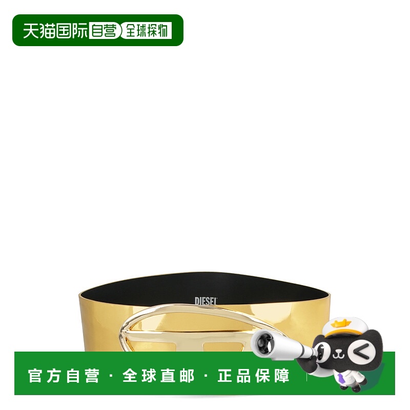DIESEL 女士腰带 X09710P1660H0500 AW2023 黄色 Wide metallic b