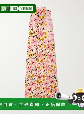 1h可退 潮奢 Staud 女士 Albee 德沃尔天鹅绒长款连衣裙 R25S2271