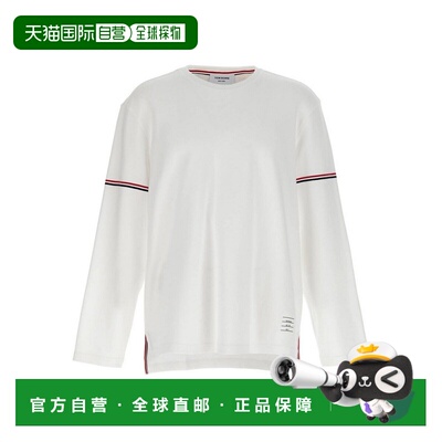 1h可退 THOM BROWNE 男士T恤 MJS281AJ0199100 AW2025 白色