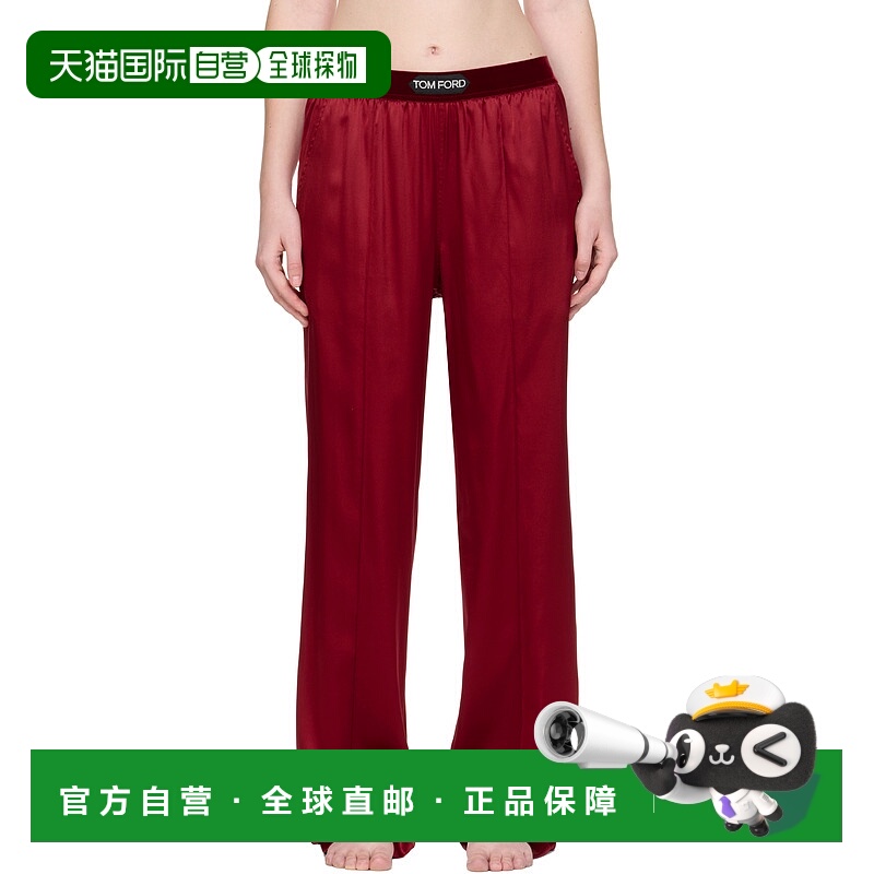 1h可退 潮奢 Tom Ford 汤姆 福特 女士 红色长裤 PAW397FAX881