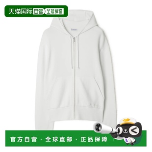 白色 BURBERRY SS2024 80944431 羊毛拉链卫衣 女士针织毛衣