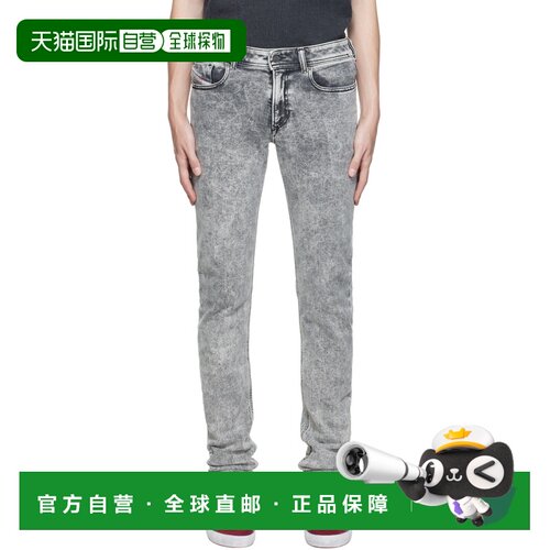 DIESEL 男士牛仔裤 A0359409D8902 AW2022 灰色直筒裤