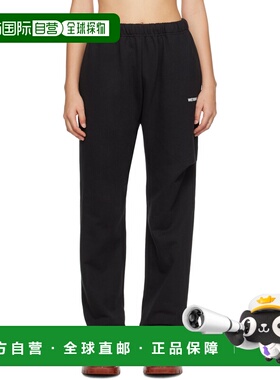 WE11DONE 男士休闲裤 WDTA322864UBK CO 黑色 徽标运动裤