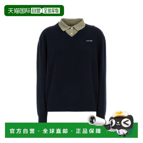MIU MIU 女士T恤 MML07M6061SOOOF0UXL AW2026 蓝色