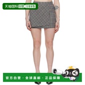 灰色格纹短裙 1h可退 F9044523G 甘尼 女士 潮奢 GANNI