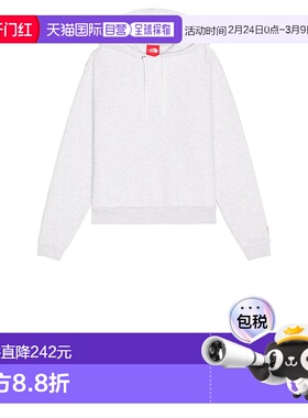 1h可退 潮奢 the north face 北面 男士 红色方形连帽衫 NF0A8EFZ