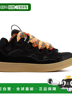 1h可退 潮奢 Lanvin 朗雯 男士 CURB 绒面革皮质运动鞋 FUSKDK12D