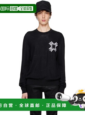 1h可退 潮奢 AMIRI 男士 黑色 MA Quad 毛衣 AMKNCW1066针织