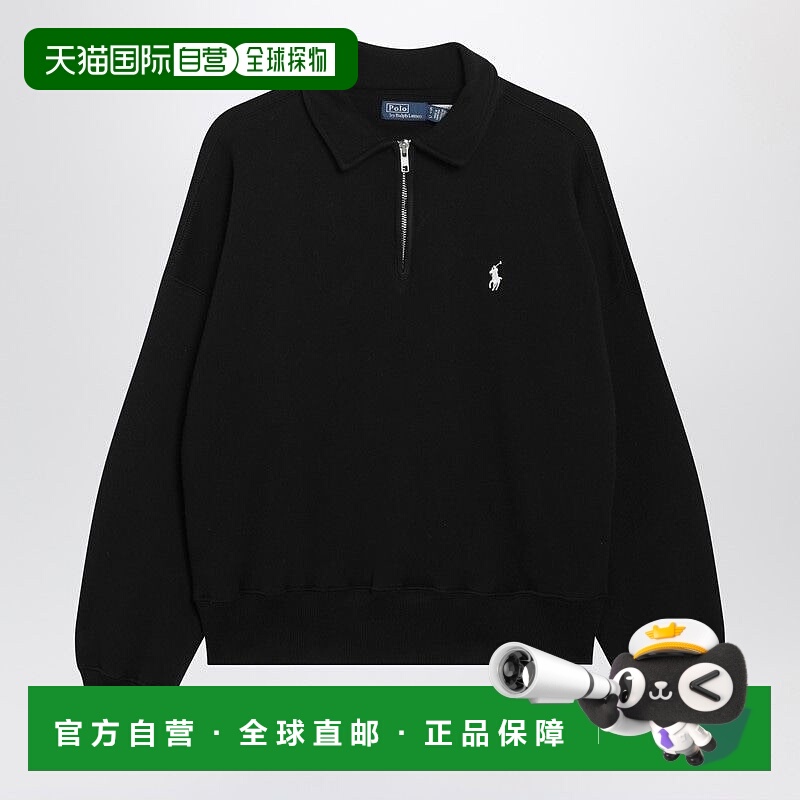 潮奢 Polo Ralph Lauren Polo 拉夫 劳伦 女士 ZIPUP 黑色卫衣 21