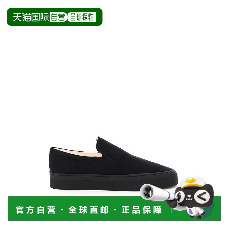 1h可退 THE ROW 女士休闲鞋 F1179V20BWB AW2021 黑色 Marie H低