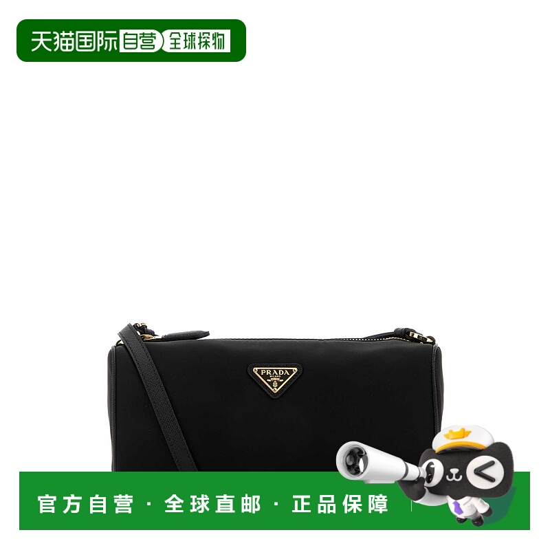1h可退 PRADA 女士单肩包 1NE0582C05F0002 CO 黑色 Triangle log