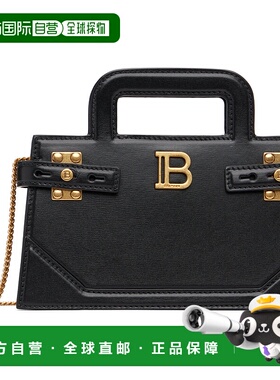 1h可退 潮奢 Balmain 巴尔曼 女士 黑色小号 B-Buzz 手提包 EN1KJ
