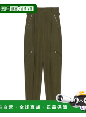 GIVENCHY 女士休闲裤 BW518X164D305 SS2026 绿色 Pleated trouse