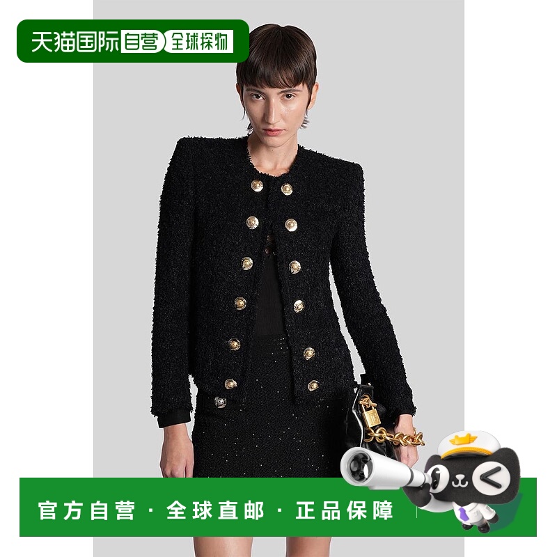 1h可退 BALMAIN 女士外套 428173FF1SM508XC67 AW2025 黑色