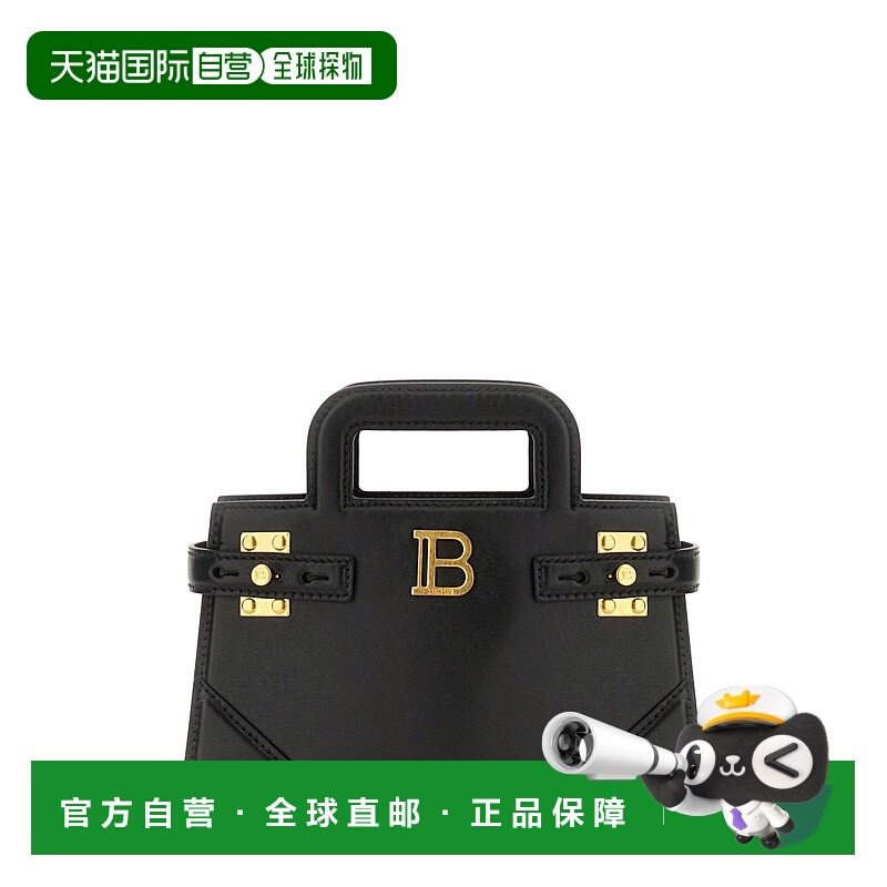 BALMAIN 女士斜挎包 EN1KJ931LSLX0PA CO 黑色 小号 B-Buzz徽标单