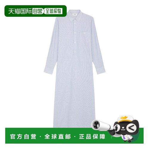 CELINE 女士外套 RR08G076501CX SS2025 白色 翻领长袖连衣裙