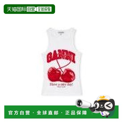 GANNI 女士背心吊带 A1040439151 AW2026 白色 无袖背心