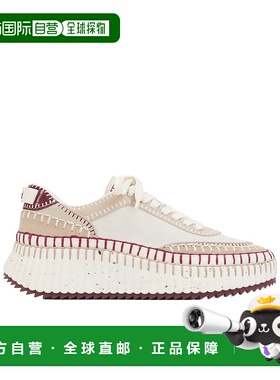 CHLOÉ 女士运动鞋 CHC24A00RMS95U AW2025 白色 圆头低帮休闲鞋