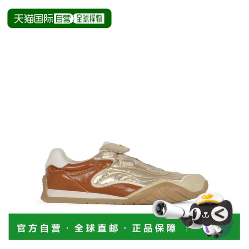 FENDI 女士运动鞋 8E8820AYFCF1TZ3 SS2026 金色 LOGO PLAQUE SNE
