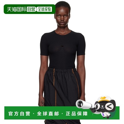 1h可退 潮奢 Baserange 女士 黑色 Heart T 恤 TOHS针织衫