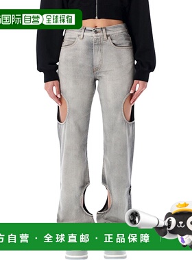 1h可退 潮奢 off-white 女士 Meteor 鏤空牛仔褲 OWYA06AF25DEN00