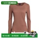 潮奢 舒适时尚 armani 女士 1h可退 brown棕色 阿玛尼 T恤